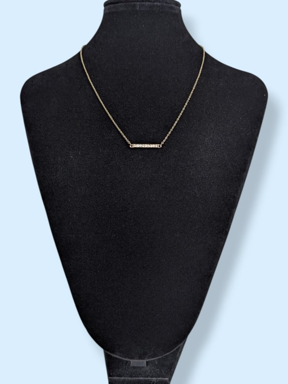 (2/$20) LOFT White Rhinestone Pendant Necklace - Picture 2 of 5